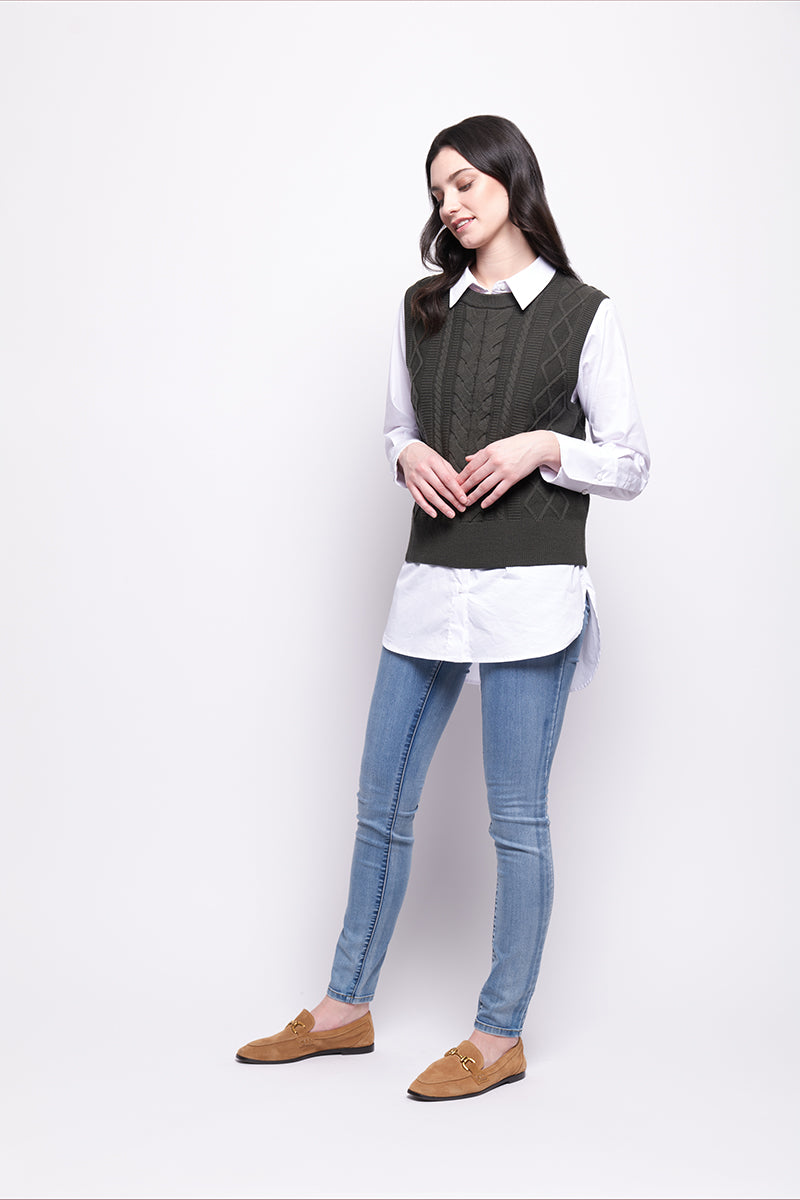PLOT TWIST VEST - HUNTER
