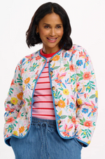 ROCCO QUILTED JACKET - OFF-WHITE, TROPICAL HUMMINGBIRD