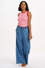 ROKSANDA WIDE LEG TROUSERS - MID BLUE DENIM