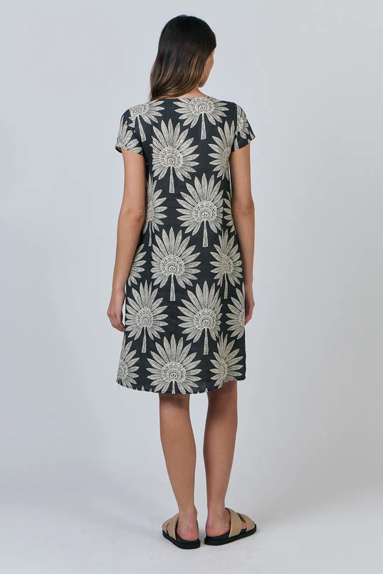 SHIFT DRESS IN DATE PALM