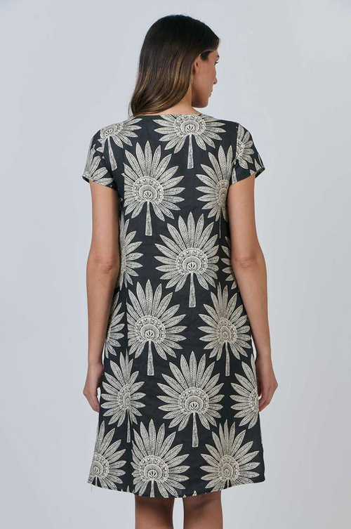 SHIFT DRESS IN DATE PALM