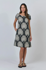 SHIFT DRESS IN DATE PALM