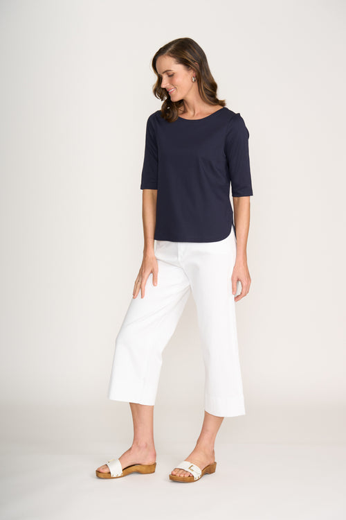 SHORE BET TOP - TRUE NAVY