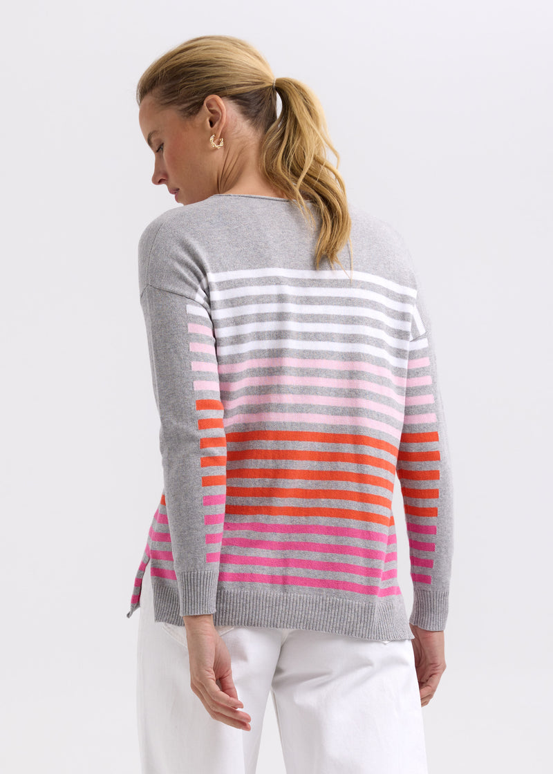 SIDE STRIPE JUMPER - LIGHT MARL