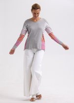 SIDE STRIPE JUMPER - LIGHT MARL