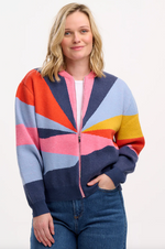 SOLANA KNITTED BOMBER - MULTI, SUNRAYS