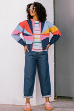 SOLANA KNITTED BOMBER - MULTI, SUNRAYS
