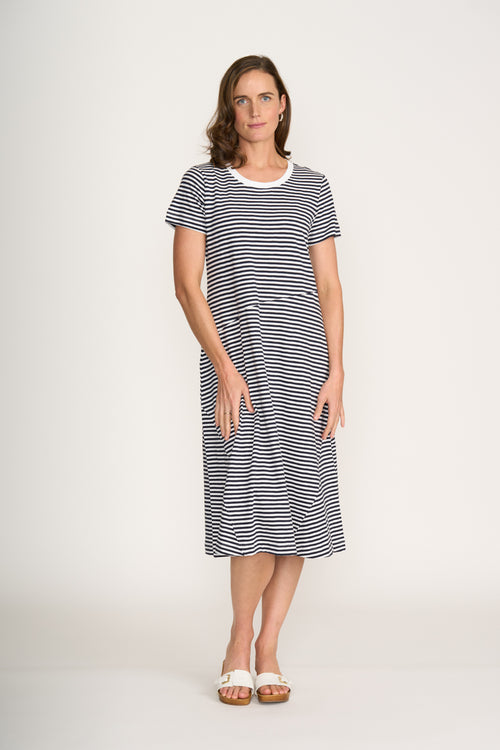 STITCH TOGETHER DRESS - MINI STRIPE