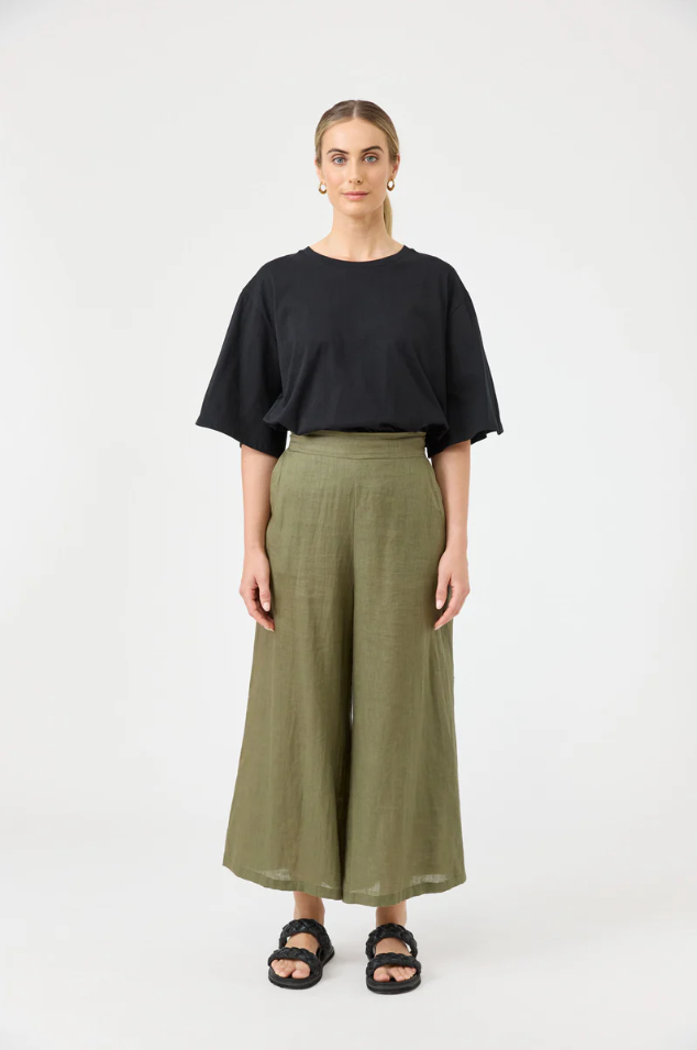 STUDIO CROP PANT - KHAKI