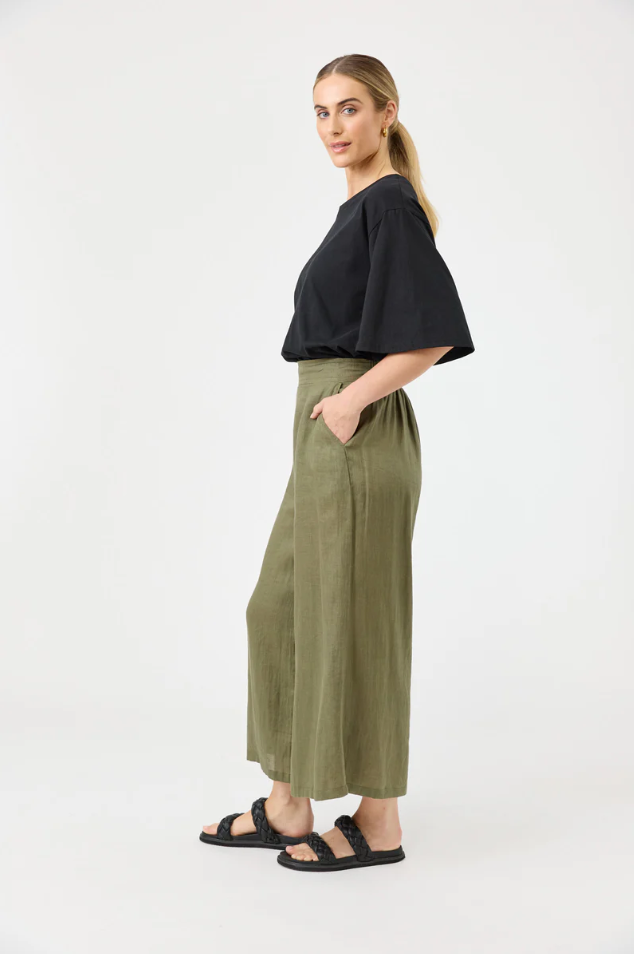 STUDIO CROP PANT - KHAKI