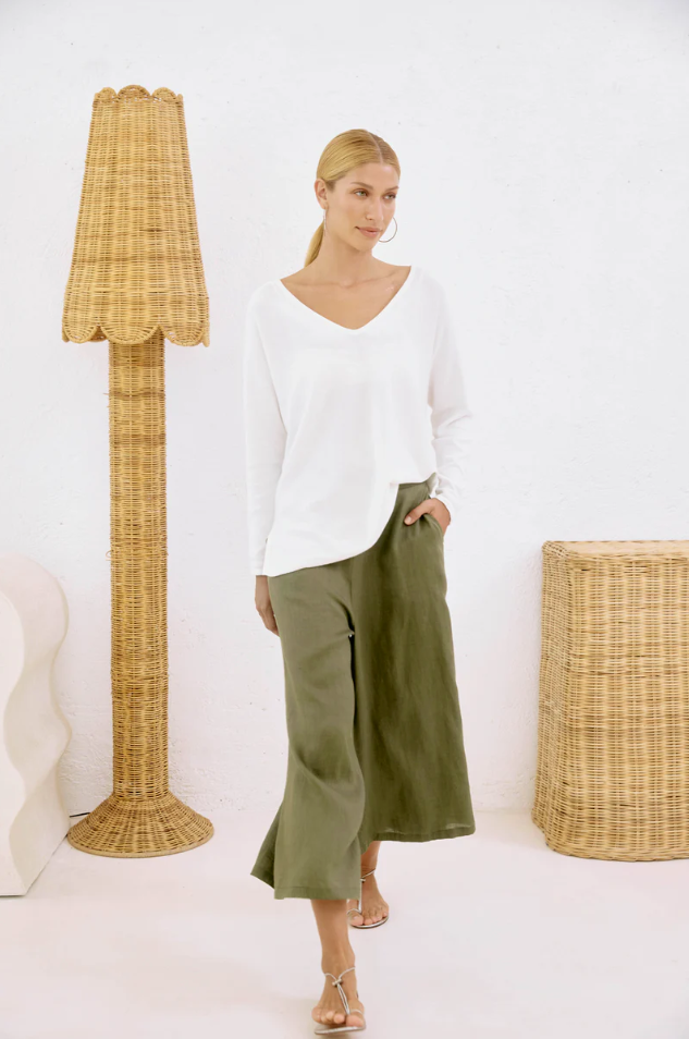 STUDIO CROP PANT - KHAKI