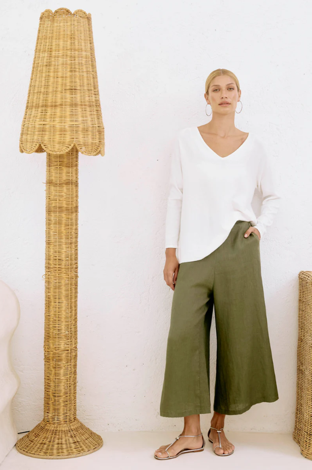 STUDIO CROP PANT - KHAKI