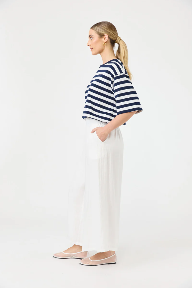 STUDIO CROP PANT - SALT