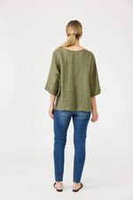 STUDIO RELAXED TOP: KHAKI