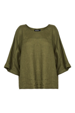 STUDIO RELAXED TOP: KHAKI
