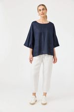 STUDIO RELAXED TOP: NAVY