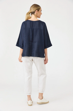STUDIO RELAXED TOP: NAVY