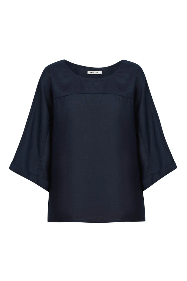 STUDIO RELAXED TOP: NAVY