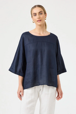 STUDIO RELAXED TOP: NAVY