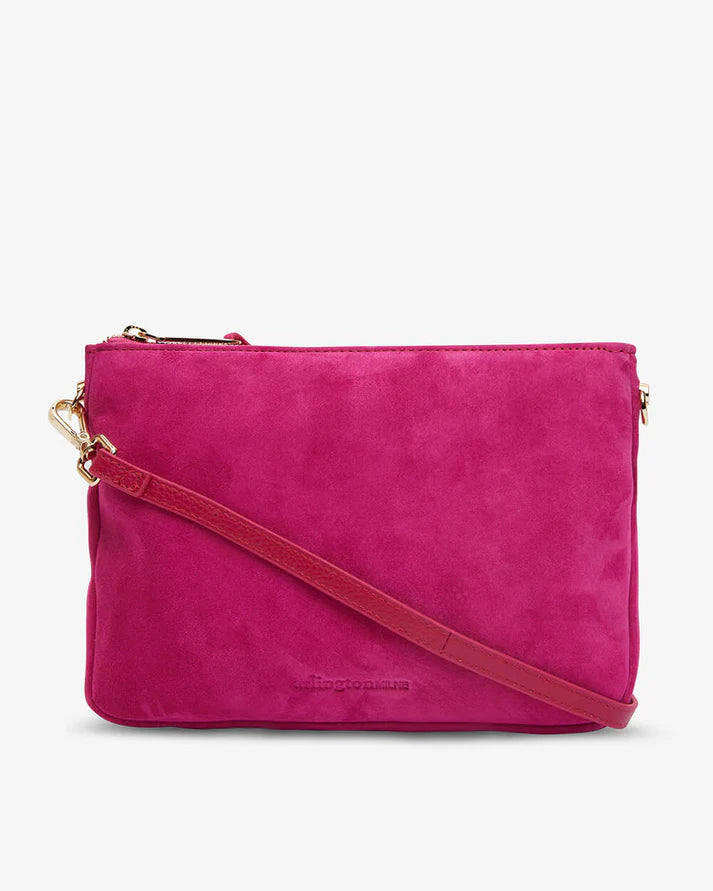 SAMANTHA CROSSBODY - HOT PINK SUEDE