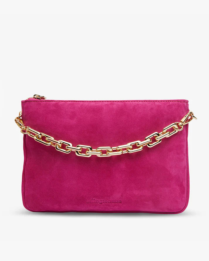 SAMANTHA CROSSBODY - HOT PINK SUEDE