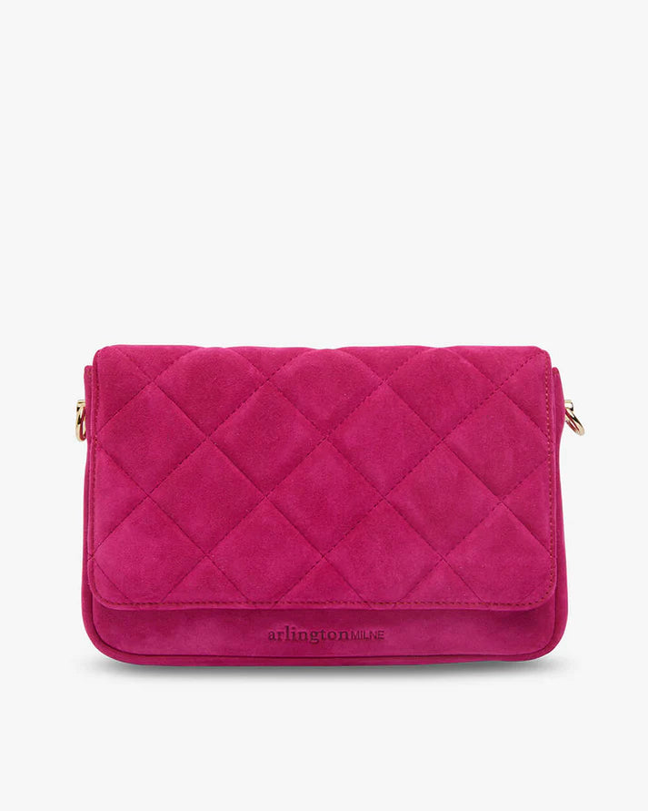 SARAH CROSSBODY - HOT PINK SUEDE