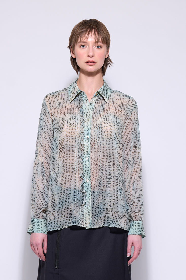 THE DOTTY SHIRT IN ALOE SPOT