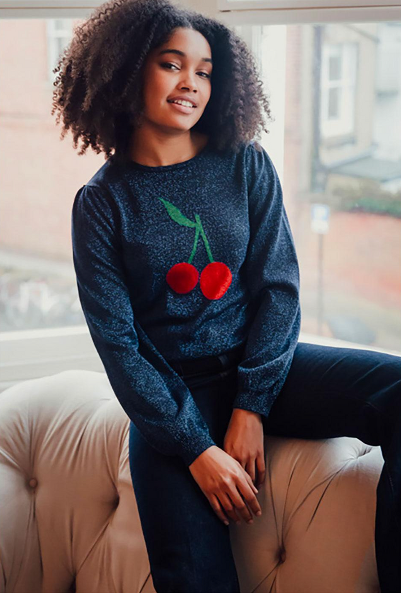 TIFF JUMPER - NAVY, CHERRY GOOD