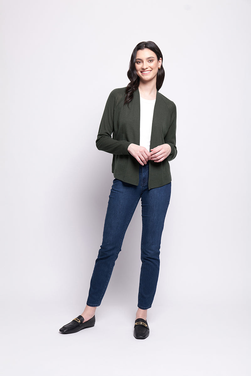 WOOL ALWAYS LOVE EWE CARDIGAN - MOSS