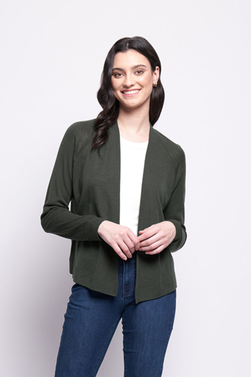 WOOL ALWAYS LOVE EWE CARDIGAN - MOSS