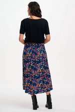 ZORA SKIRT - NAVY, MIDNIGHT WOODLAND