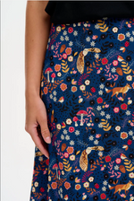 ZORA SKIRT - NAVY, MIDNIGHT WOODLAND