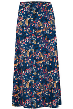 ZORA SKIRT - NAVY, MIDNIGHT WOODLAND