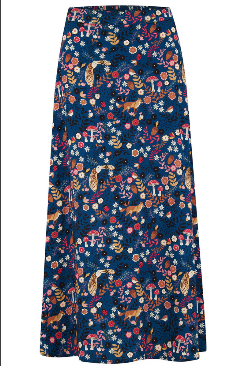 ZORA SKIRT - NAVY, MIDNIGHT WOODLAND