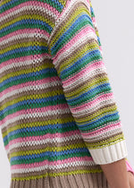 CHUNKY STRIPE JUMPER - CHARTREUSE