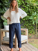 JESSIE LINEN PANT - INDIGO