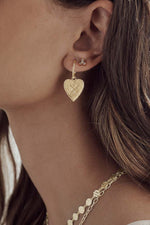 HEART EARRINGS IN 18KT YELLOW GOLD PLATE