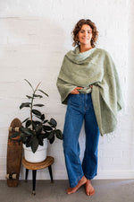 CHELSEA PONCHO IN SAGE